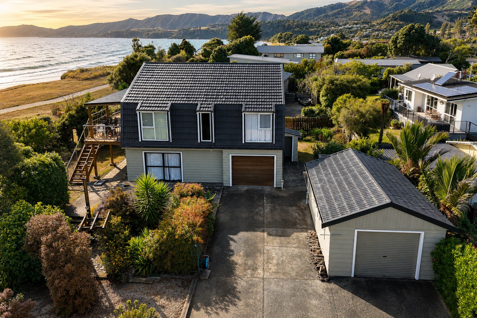 golden bay coastal house exterior repaint